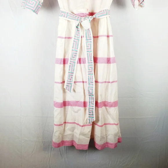 Dizzy Lizzie Mrs Maisel Dress Striped Geometric Cotton Midi Dress - Picture 3 of 9